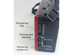 Радиоприемник ТУРИСТ портативный с фонариком маленький USB-заря - Изображение 2/8