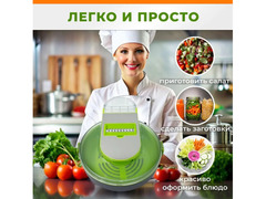 Многофункциональная ручная кухонная терка с контейнером15в1  / 10