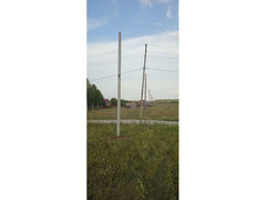 Установка столба ЛЭП подключение  220в 380в  / 8
