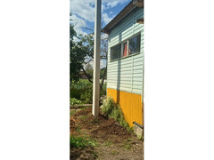 Установка столба ЛЭП подключение  220в 380в  / 9