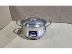Кастрюля стальная с ручками, 20 х 10см / 1