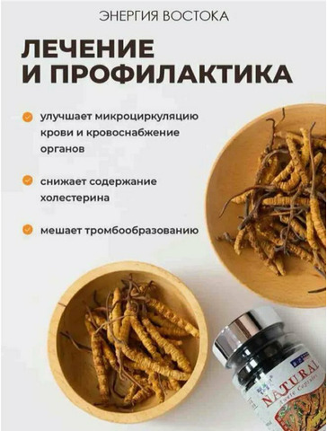 Кордицепс в капсулах китайские 100 шт - 2/6