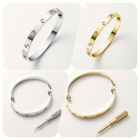 Браслеты и кольца в стиле  "Cartier"