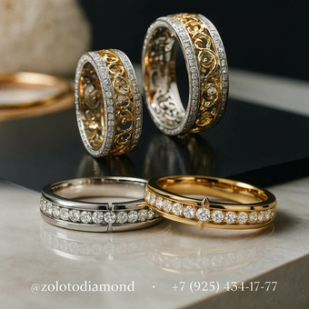 Обручальные кольца - бриллианты