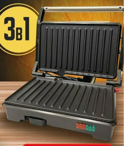 Мини электрогриль грильница 3 в 1