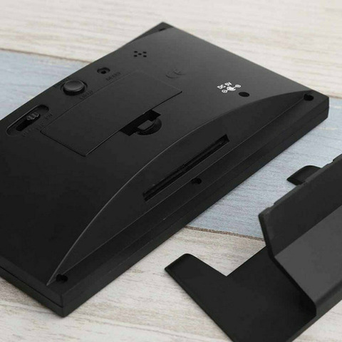 Электронные цифровые ЖК-часы метеостанция. - 2/5