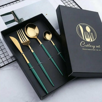 Набор столовых приборов на одну персону Золото