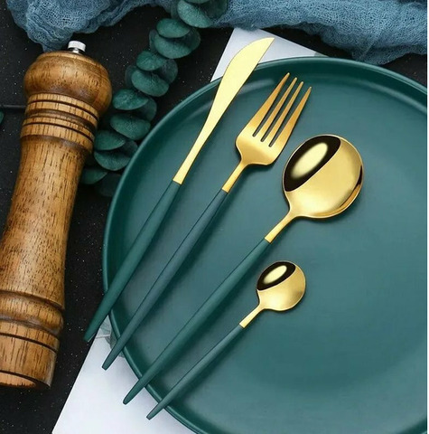 Набор столовых приборов на одну персону Золото - 2/5