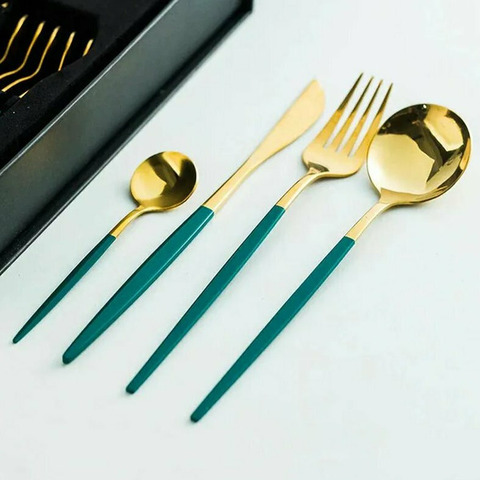 Набор столовых приборов на одну персону Золото - 3/5