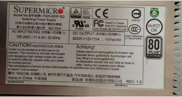 Supermicro PWS-920P-SQ 920W - 5/5