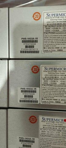 Supermicro PWS-1K03A-1R  80 Plus Titanium - 7/12