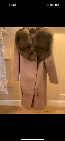 утепленное пальто с соболем - 1/5