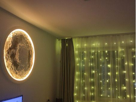 Новогоднее панно- светильник "Луна "