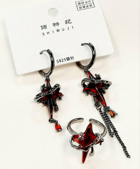 Набор серьги и кольцо