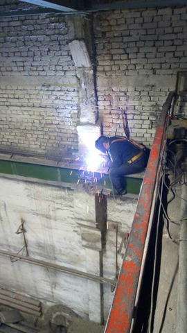 Нивелировка, рихтовка крановых путей мостовых кранов. - 7/8