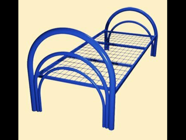 Кровати металлические двуспальные с ДСП спинками - 5/6