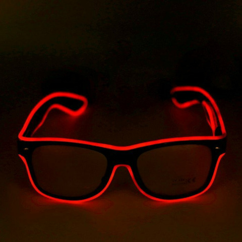 Очки с подсветкой, цвет красный - 1/3