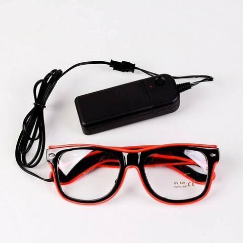 Очки с подсветкой, цвет красный - 2/3