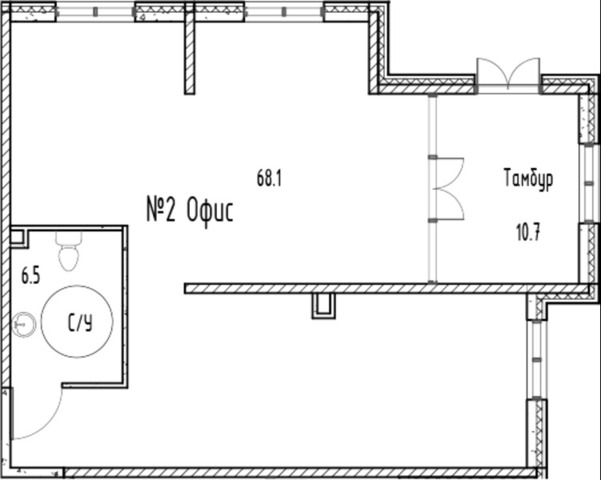помещение S 58.3 кв.м - 2/8