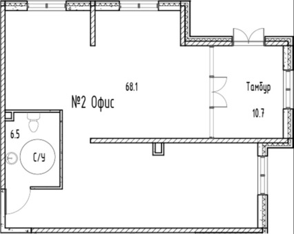 помещение S 58.3 кв.м