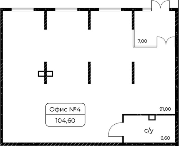 помещение S 104.6 кв.м - 2/4