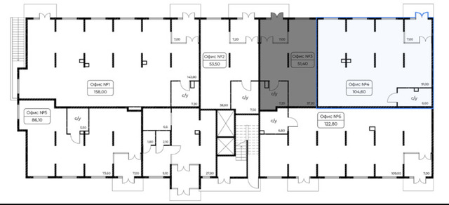 помещение S 104.6 кв.м - 3/4
