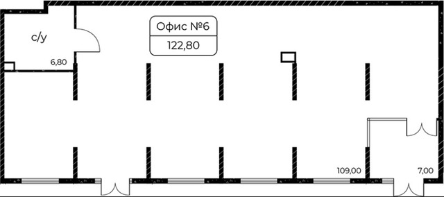 помещение S 122.8 кв.м - 2/4