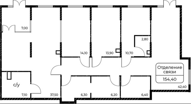 помещение S 154.4кв.м - 1/5