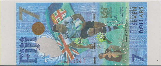 Фиджи , 7 долларов , 2016 г. , Unc .