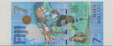 Фиджи , 7 долларов , 2016 г. , Unc .