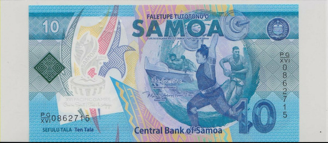 Самоа , 10 тала , 2019 г. , Unc .