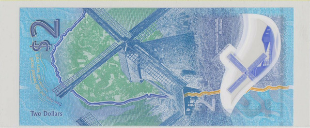 Барбадос , 2 доллара , 2022 г. , Unc . - 2/2