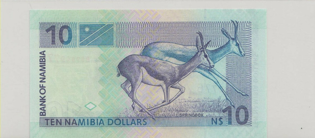 Намибия , 10 долларов , 2001 г. , Unc . - 2/2