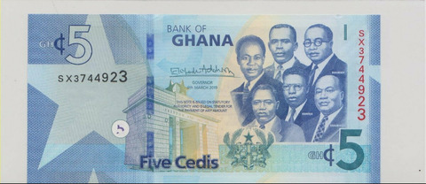 Гана , 5 седи , 2019 г. , Unc .