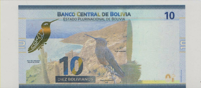 Боливия , 10 боливиано , 2018 г. , Unc . - 2/2