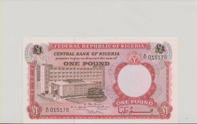Нигерия , 1 фунт , 1967 г. , Unc .