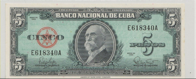 Куба , 5 песо , 1960 г. , Unc- .