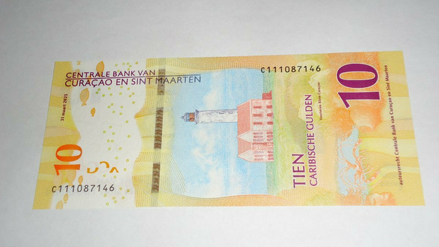 Кюрасао и Синт-Мартен , 10 гульденов , 2025 г. , Unc . - 2/2