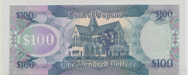 Гайана , 100 долларов , 2019 г. , Unc . - 2/2