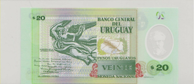 Уругвай , 20 песо , 2020 г. , Unc . - 2/2
