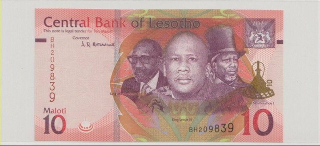 Лесото , 10 малоти , 2021 г. , Unc .