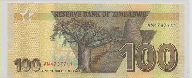 Зимбабве , 100 долларов , 2023 г. , Unc . - 2/2