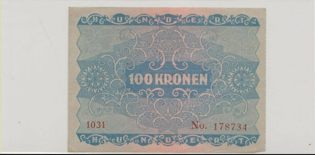 Австрия , 100 крон , 1922 г. , XF+ . - 2/2