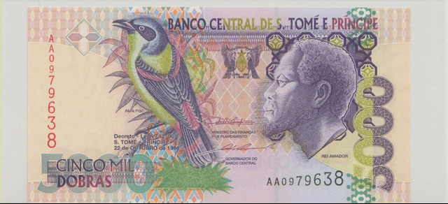 Сан-Томе и Принсипи , 5000 добр , 1996 г. , Unc .