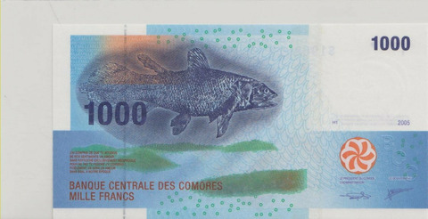 Коморские о-ва , 1000 франков , 2005 г. , Unc .