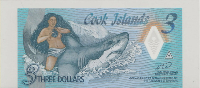 Острова Кука , 3 доллара , 2021 г. , Unc .