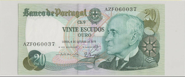 Португалия , 20 эскудо , 1978 г. , Unc .