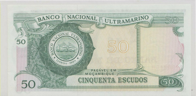 Мозамбик , 50 эскудо , 1970(1976) г. , Unc . - 2/2