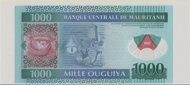 Мавритания , 1000 угий , 2014 г. , Unc . - 2/2