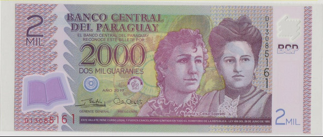 Парагвай , 2000 гуарани , 2017 г. , Unc .